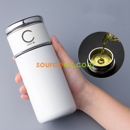 便攜式茶水分離保溫杯