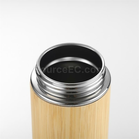 禮品訂造手提蓋竹殼保溫杯紀念品