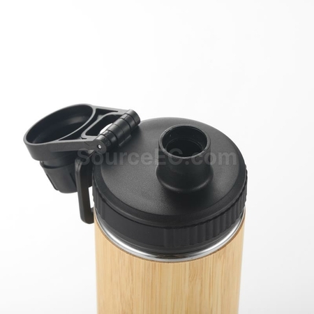 禮品訂造手提蓋竹殼保溫杯紀念品