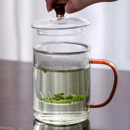 禮品訂造耐熱玻璃泡茶杯紀念品