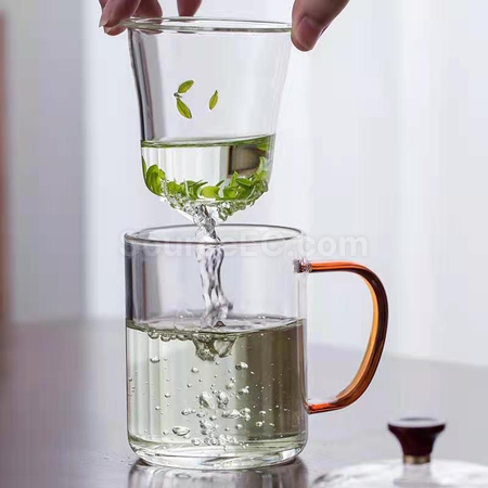 禮品訂造耐熱玻璃泡茶杯紀念品