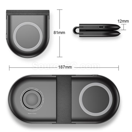 禮品訂造折疊三合一磁吸無線充紀念品