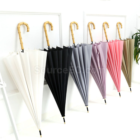 禮品訂造竹節16骨直桿雨傘紀念品