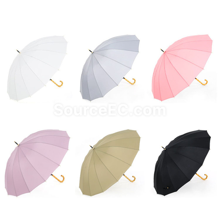 禮品訂造竹節16骨直桿雨傘紀念品