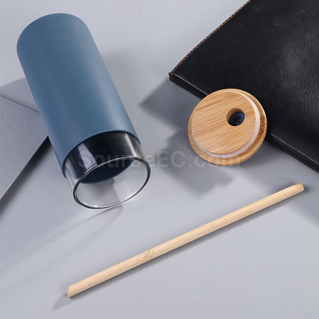 禮品訂造竹蓋玻璃杯紀念品