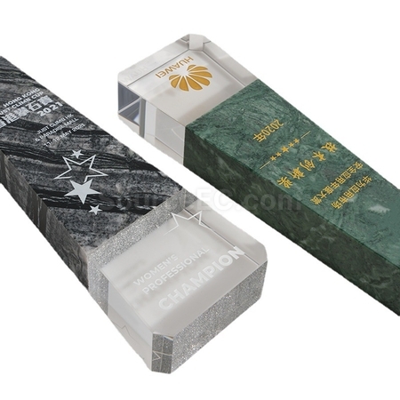 禮品訂造大理石創意水晶獎座紀念品