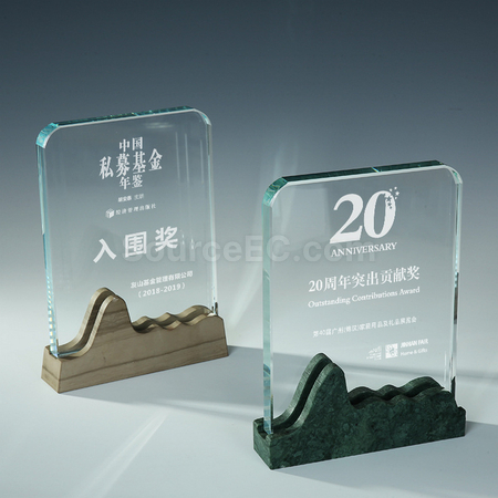 禮品訂造創意大理石水晶獎座紀念品