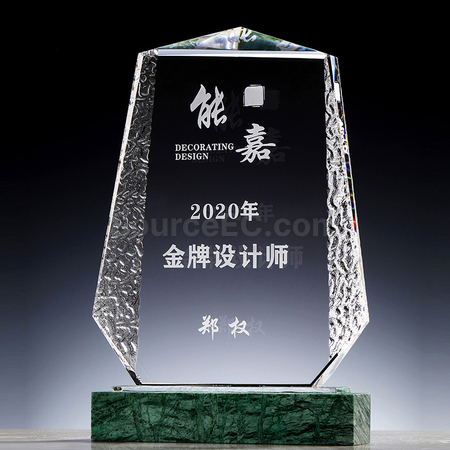 創意大理石水晶獎座