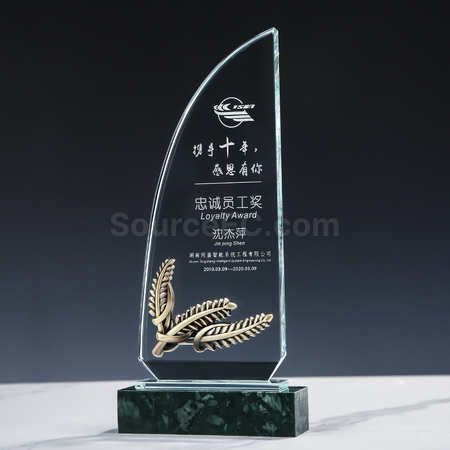 創意大理石水晶獎座