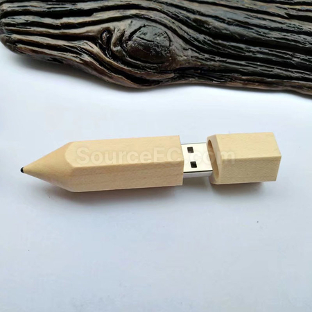 禮品訂造木質鉛筆U盤紀念品