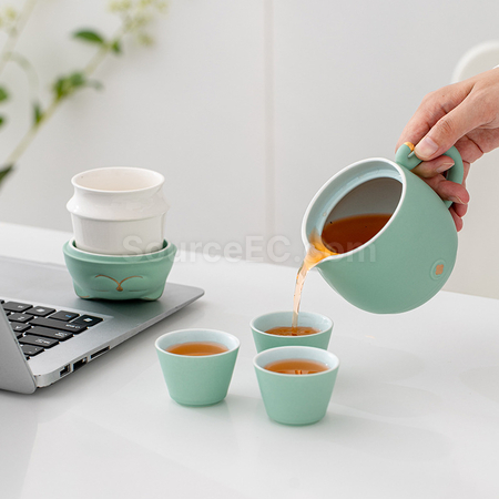 禮品訂造招財貓泡茶杯紀念品