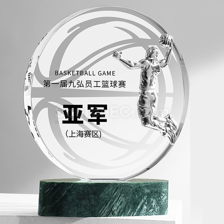 禮品訂造籃球水晶獎座紀念品