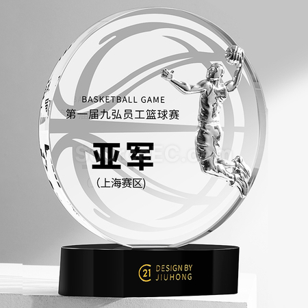 禮品訂造籃球水晶獎座紀念品