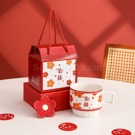 禮品訂造歡喜毛巾咖啡杯套裝紀念品