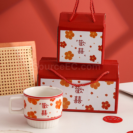 禮品訂造歡喜毛巾咖啡杯套裝紀念品