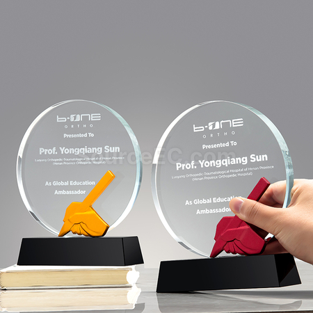 禮品訂造金屬水晶獎座紀念品