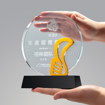 禮品訂造金屬水晶獎座紀念品