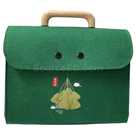 禮品訂造木柄毛氈手挽袋紀念品
