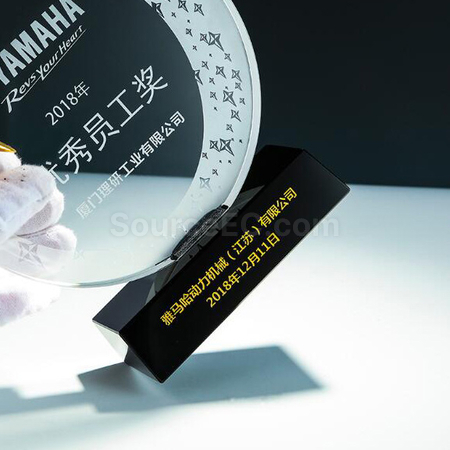 禮品訂造創意金屬水晶座紀念品