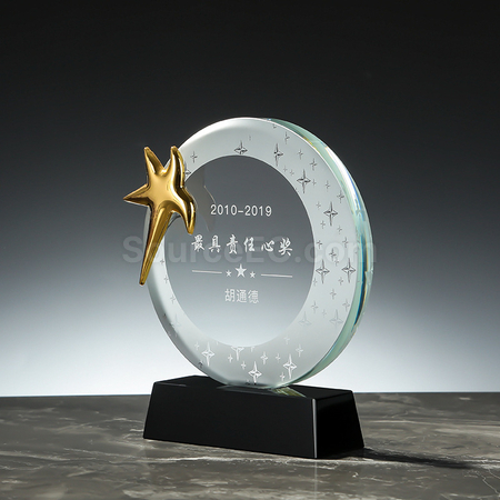 禮品訂造創意金屬水晶座紀念品
