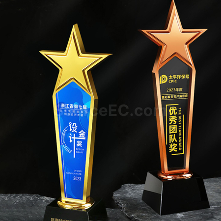 禮品訂造金屬水晶獎座紀念品