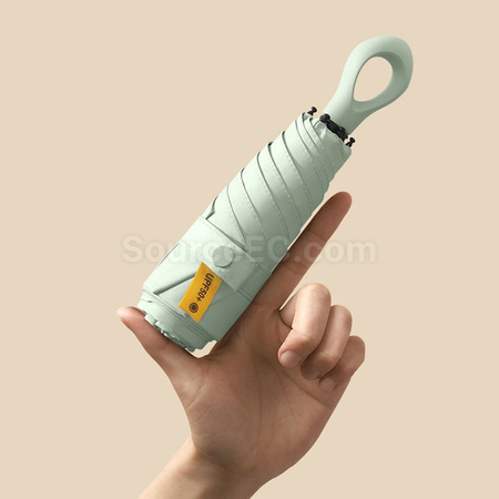 禮品訂造指環柄五摺黑膠雨傘紀念品