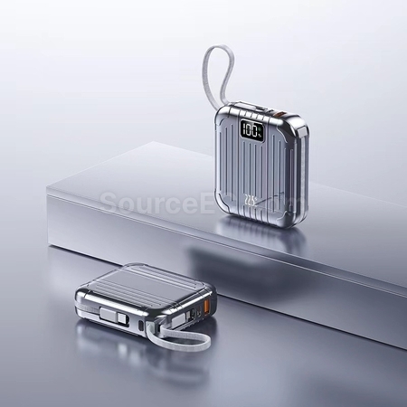 禮品訂造自帶雙線移動電源紀念品