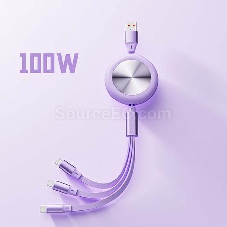 禮品訂造超薄三合一伸縮充電線紀念品