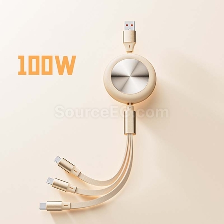 禮品訂造超薄三合一伸縮充電線紀念品