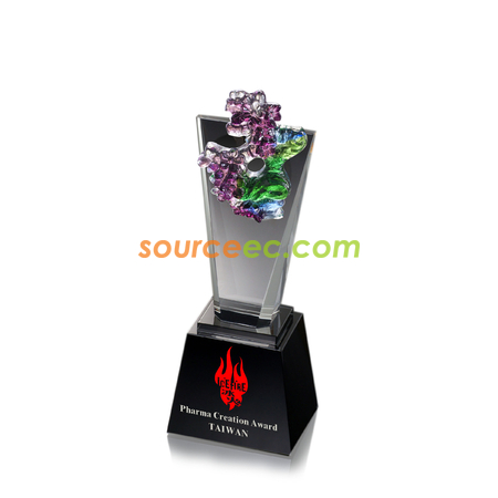 禮品訂造琉璃水晶獎座-展望紀念品