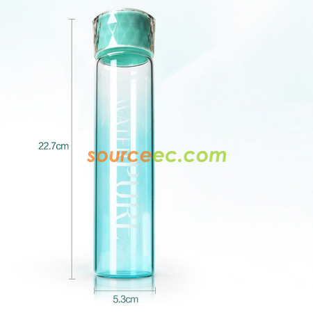 禮品訂造350ML透明運動玻璃杯紀念品