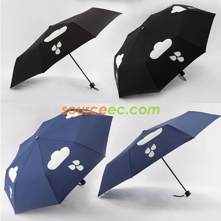 禮品訂造雨水變色折叠雨傘紀念品