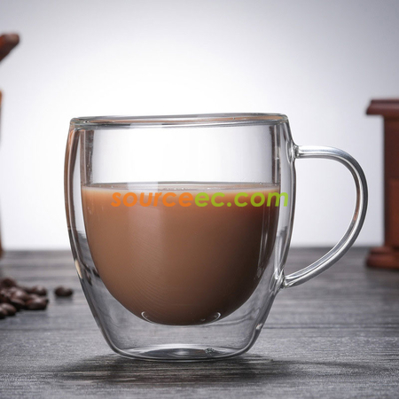 禮品訂造雙層玻璃咖啡杯紀念品
