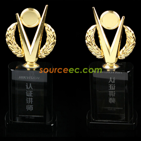 禮品訂造金屬水晶座紀念品