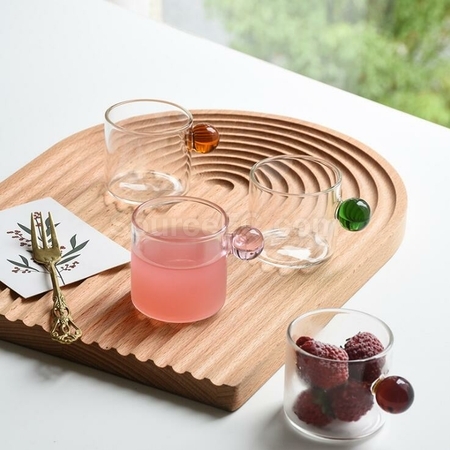 禮品訂造玻璃圓球手柄玻璃杯紀念品