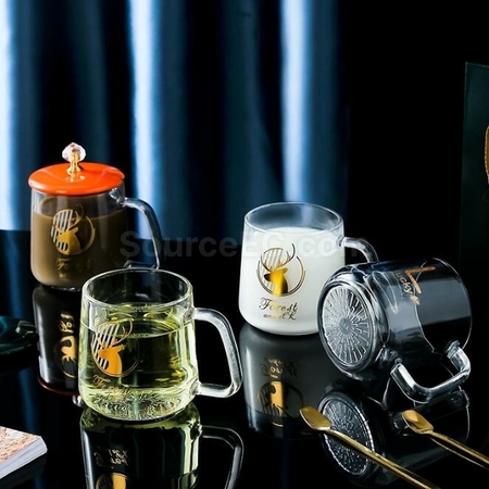 禮品訂造自動恆溫玻璃杯發熱墊套裝紀念品
