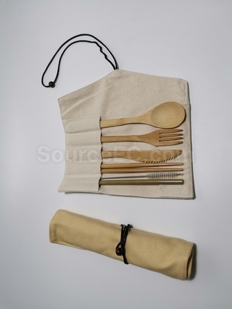 便攜可重用餐具 | 筷子套裝 | 環保餐具套裝 | 環保棉袋木製餐具套裝 | 不銹鋼環保餐具