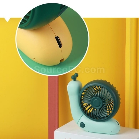 禮品訂造蝸牛USB充電便攜小風扇紀念品