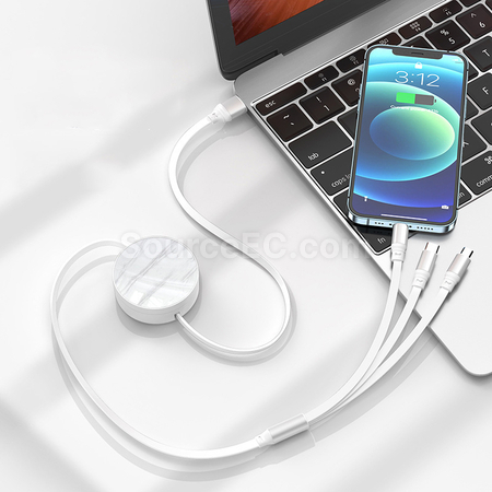禮品訂造三合一伸縮充電線紀念品