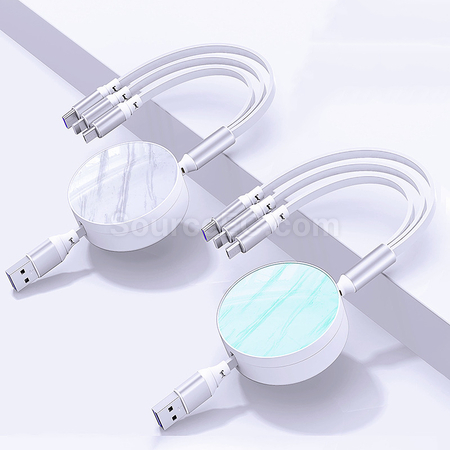 禮品訂造三合一伸縮充電線紀念品