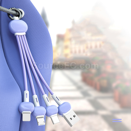 禮品訂造匙扣三合一充電線紀念品