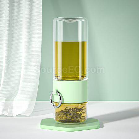 禮品訂造便攜式茶水分離玻璃杯紀念品