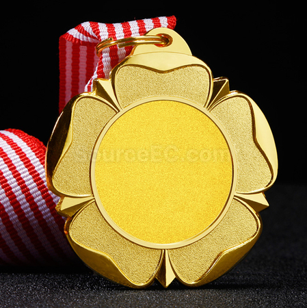 禮品訂造花朵金屬獎牌紀念品