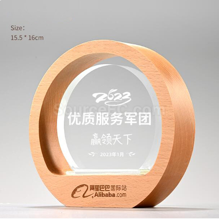禮品訂造木質水晶座紀念品