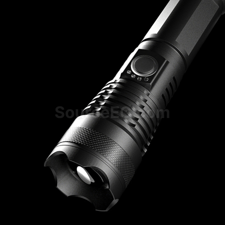 禮品訂造鋁合金強光USB充電手電筒 紀念品