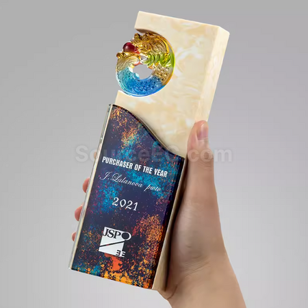 禮品訂造大理石水晶獎座紀念品