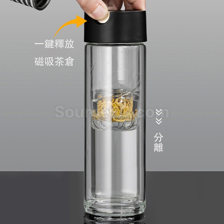禮品訂造磁吸雙層玻璃杯紀念品