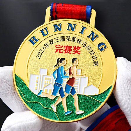 禮品訂造跑步金屬獎牌紀念品