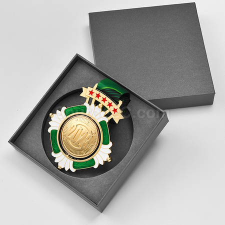禮品訂造菊花金屬獎牌紀念品