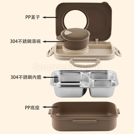 禮品訂造不銹鋼多層保溫飯盒紀念品